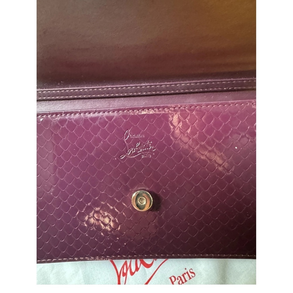 Christian Louboutin Rich Burgundy Clutch/ wallet on chain - Picture 6 of 6